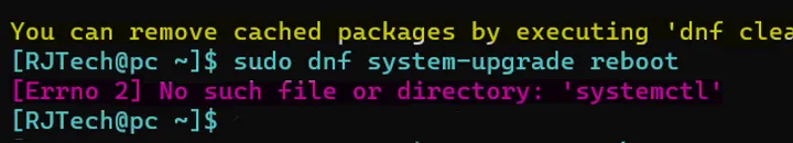 [Errno 2] No such file or directory: 'systemctl'