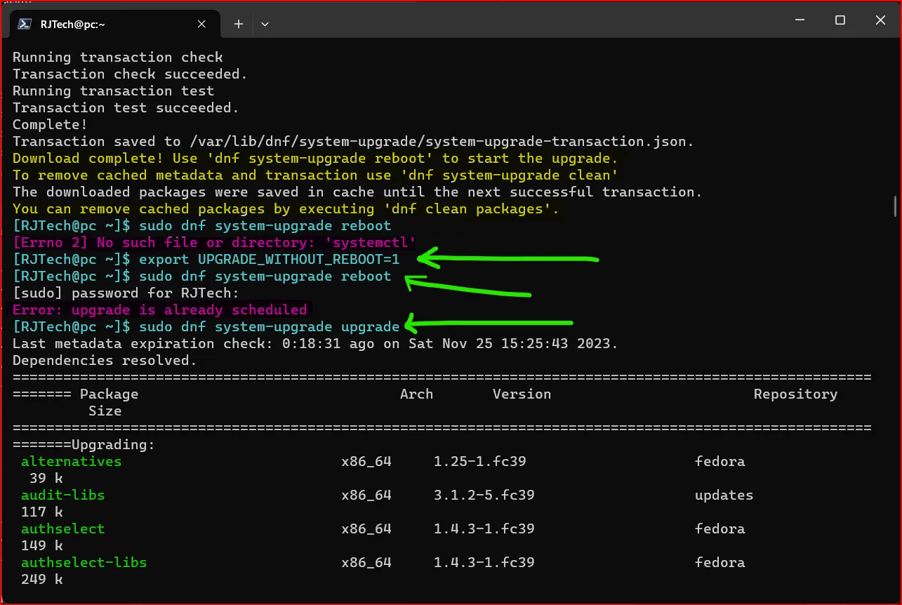 setting environment variable to not reboot after upgrade